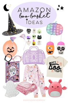 an assortment of halloween items with the words amazon on them