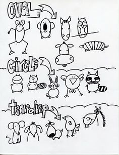 a black and white drawing of animals with the words owl girl thank you written on them