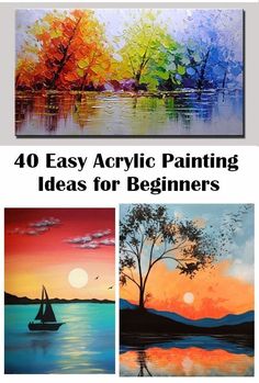 40 easy acrylic painting ideas for beginners that you can do at home