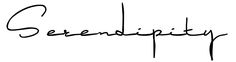 the word serendipity written in cursive writing