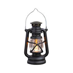 an old fashioned lantern is lit up on a white background