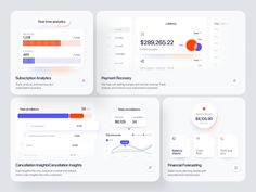 three dashboards showing different types of finance and financial information, with the same amount of money