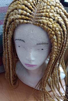 Gorgeous Cornrow  braided wig Synthetic Gold/white mix Gold Blonde Choose your favourite Cornrow Wig, Blonde Braids, Gold Blonde, Braided Wig, Cornrows Braids, Cornrow, Braids Wig, Black Braids, Hair Pieces