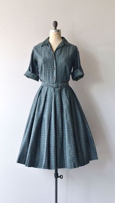 1950s Skirt, Robes Vintage, 50's Style, Shirtwaist Dress, Vintage 1950s Dresses, Skirt Maxi, Vestidos Vintage, 1950s Dress, Look Vintage