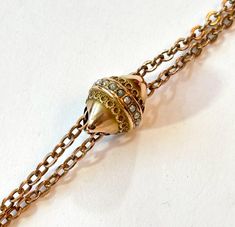 Vintage Victorian Slide Chain Necklace Long Antique Gold Filled Etruscan Pearl Pocket Watch Chain Muff Guard Chain 1900 Estate Jewelry Gift Women Slides, Pocket Watch Chain, Victorian Gold, Watch Chain, Necklace Long, Vintage Victorian, Antique Victorian, Victorian Era, Estate Jewelry