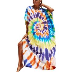 Hot Item *Fit For Different Body Types: The Kaftan Has A Length Of 55.51" (141 Cm), Shoulder Width Of 48.8" (124 Cm), And Bust Of 64.5" (164 Cm), Suitable For Us Size L-Xxl. The Kaftan-Style Design Creates A Tall, Slim Appearance And Accommodates Different Body Types. *Bohemian Style Design: This Plus-Size Kaftan Dress Blends 70s Style With Ethnic Bohemian Prints, Showcasing A Retro-Chic Look. The Deep V-Neckline Enhances The Sensual Neckline, Allowing You To Shine In Any Setting. *Lightweight A Summer Tropical Kaftan For Vacation, Bohemian Maxi Swimwear For Summer, Tropical Maxi Dress For Beach Resort Season, Flowy Multicolor Beachy Maxi Dress, Summer Multicolor V-neck Maxi Dress, Multicolor Summer Cover-up, Summer Printed Sundress As Beach Cover-up, Tropical Printed Sundress For The Beach, Printed Sundress For Summer Beach Cover-up