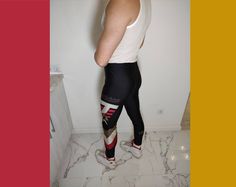 Sporty Leggings  from Adidas TEAM limited Edytion  Perfect condition 9/10 shiny lycra material, color Black, gold, white , red size D7 Good on XL Crazy LEGGINGS: A- the width of the rubber band ~~39cm B- leg length ~~100cm I Invite You to my ther offers :)  Have additional questions? Contact me, I am happy to help! Leggings was measured laying flat and relaxed. All sales are final Don't forget to add me to your favorite for more Vintage Gem coming soon! Crazy Leggings, Sporty Leggings, Adidas Leggings, Rubber Bands, Adidas Men, Black Color, Spandex, Favorite Outfit, Leggings