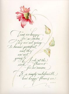 a watercolor painting of a pink flower with the words, trust us always and then