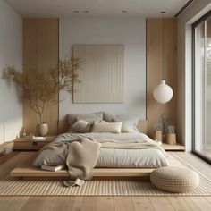 Bedroom Modern Rustic, Wabi Sabi Master Room, Wabi Sabi Room Design, Bedroom Wabi Sabi Design, House Design Boho, Wabisabi Bedroom, Modern Zen Kitchen, Bed Making Ideas, Wabi Sabi Interior Bedrooms