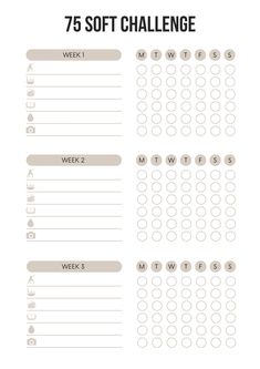 Workout Tracker Printable 75 Medium Challenge Tracker Free, 75 Soft Challenge Tracker Free Goodnotes, 75 Soft Challenge Tracker Free, Workout Tracker Printable Free, Tracker Printable Free, 75 Challenge, Meal Challenge, 75 Soft Challenge Tracker, Ipad Things