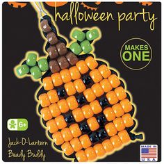 an orange and black bead halloween party decoration