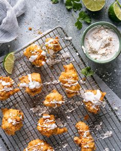 some food that is sitting on a cooling rack