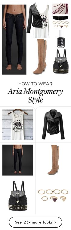 "Aria Montgomery - season 2 episode 3 - outfit 2" by samantha1-a on Polyvore featuring Abercrombie & Fitch, ASOS, Forever 21, Essie and MIA Tv Fashion