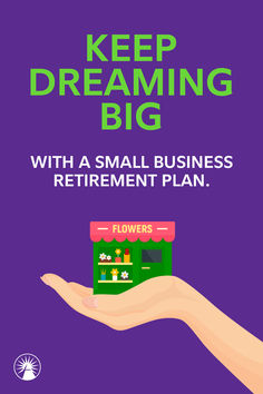 a hand holding a small business retirement plan