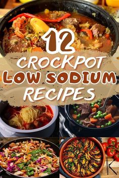 Crockpot Low Sodium, Low Sodium Soup, Salt Free Recipes, Heart Healthy Recipes Low Sodium, Low Salt Recipes, Dash Diet Recipes, Low Sodium Diet