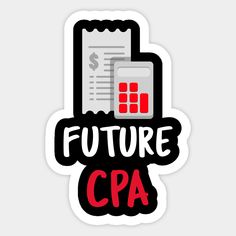 a sticker with the words future cap in red and black on it's side