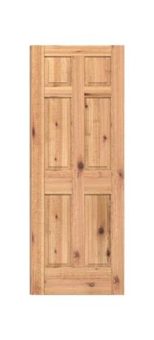 a wooden door with four panels on the side