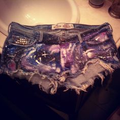 ƸӜƷ. Only at Itscosmatic.etsy.com ƸӜƷ. Galaxy Shorts, Dream Clothes, Boho Chic Fashion, Fashion Killa, Festival Outfits, Boho Chic, Cool Outfits