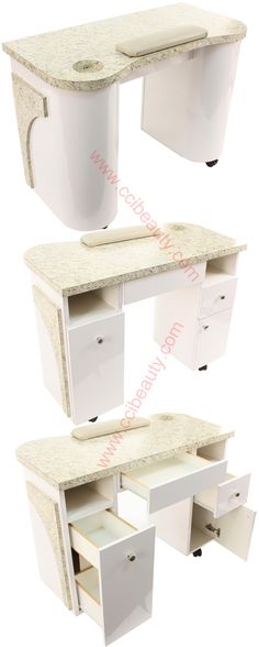 Manicure Table Nail Table Ideas, Nails Table, Nail Bar Ideas, Make Up Salon, Hair Salon Equipment, Modern Spa