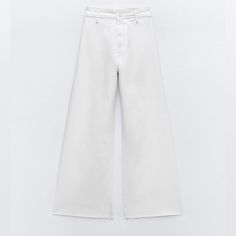 Super Cute And Brand New Super Good Material Zara Jeans Wide Leg, Zara Marine Jeans, Zara Marine Straight Jeans, Marine Straight Jeans, Cute Pants, Relaxed Jeans, Zara White, Zara Jeans, Preppy Outfits