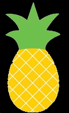 a pineapple cut out on a white background