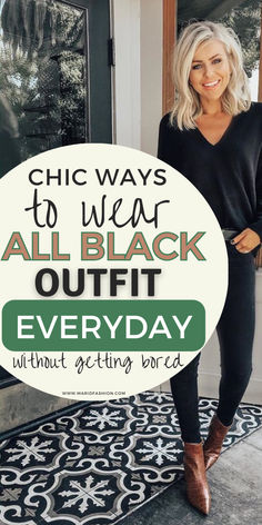 IIf you want to know how to wear all black outfit without getting bored this is the article you need to check out.  Here you will discover 30 different all black outfits that you can wear everyday. So, you are gonna have a list of outfits for a whole month. Isn't that awesome? Full Black Casual Outfit Women, All Black Outfit Brown Belt, Black T Shirt Outfits For Women, Walking Downtown Outfit, Black Leggings Date Night Outfit, Black Jeans Outfit Women Casual, Black Leggings Black Sweater Outfit, Simple Attractive Outfits, Black Sweater Black Pants Outfit