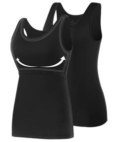 PRICES MAY VARY. ★Material：AMVELOP shelf bra tanks are made of 95% cotton and 5% spandex,cotton material makes it soft,breathable,washable,durable,non fading,skin friendly,comfortable,and healthy.This tank top with built in bra for women provide you a relaxed and comfortable wearing experience. ★Features：This tank top with bra is an upgraded version of the basic women tank top. The built in bra provides support for womens breasts,wide shoulder straps don't make you feel cramped,the scoop neck de Undershirt Tank Top, Bra For Women, Bra Tank, Tank Top Bras, Tank Top Camisole, Women Essentials, Womens Bras, Shelf Bra, Clothing Styles