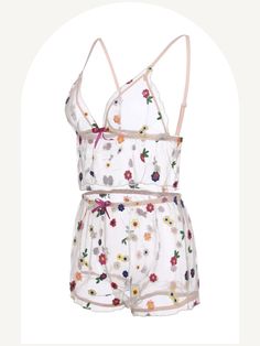 This flower embroidered mesh pajama set features a sexy camisole and see-through shorts for a bold and alluring look. Perfect for a romantic evening or comfortable lounging. Men Boxers, Romantic Evening, Pajama Shorts, Bra Women, Bra Lingerie, A Romantic, Embroidered Flowers, Lingerie Set, Bosnia And Herzegovina