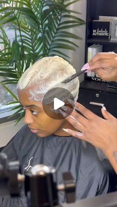 Candice Renee✂️ on Instagram: "Who's Next?? My signature finger waves are created in different patterns... 🌊 Using the Honey Almond x Coconut milk styling foam by @influancehaircare1 #fingerwaveshouston #fingerwaves #explore #explorepage #houstonshorthair #fingerwavehairstyle #fingerwavesonfleek #blondefingerwaves #platinumfingerwaves #shorthairhoustonhairstylist #shorthairideas" Easy Finger Waves Short Hair, Waves And Curls Pixie, Short Blonde Fingerwaves Black Women, Platinum Blonde Finger Waves Black Women, Platinum Blonde Finger Waves, Ocean Waves Hairstyle For Black Women, Fingers Waves For Black Women, Soft Waves Hair Short, Ocean Waves Hair