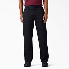 Long day ahead on site? Don't worry, the Dickies Men's FLEX Loose Fit Double Knee Work Pants keep you comfortable as long as you need it. Made with a twill fabric full of FLEX technology, these pants move with you, no matter where your workday takes you. The double-knee reinforcement means you get double the support for your knees, keeping your pants–and you–protected even with all the kneeling you need to do on rough surfaces. They're also moisture-wicking and stain- and wrinkle-resistant, help Work Pants For Men, Mens Work Pants, Knee Pants, Blow Out, Tool Belt, Rain Gear, Pants For Men, Hem Style, Twill Fabric