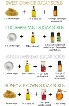 Scrubs To Make At Home, Spa Essential Oils, Mint Sugar Scrub, Diy Sugar Scrub Recipe, Homemade Body Care, Brown Sugar Scrub, Essential Oil Extraction, Lip Scrub Diy