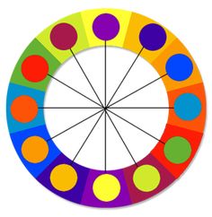 a circle with different colored dots on it