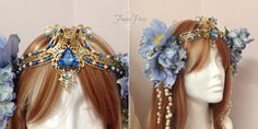 Firefly Path, Fairy Accessories, Nouveau Jewelry, Fairytale Fashion, Goth Wedding, Head Dress, Art Nouveau Jewelry, Royal Jewels, Ombre Effect