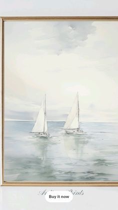 two sailboats in the ocean with an inspirational quote above them that reads, buy it now