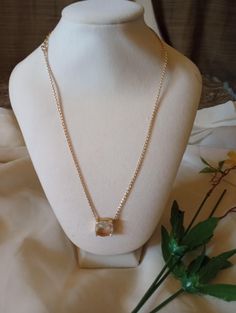 This is a beautiful pre-owned necklace that is in great condition. Beautiful crystal coded in gold, with the goldtone chain necklace.  Necklace is 17 and Signed v#331 Kate Space Necklace, Pompano Beach, Necklace Necklace, Crystal Pendant, Kate Spade New York, Favorite Jewelry, Charm Necklace, Kate Spade, Chain Necklace