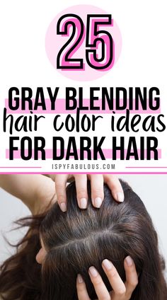 Colour To Hide Grey Hair, Best Highlights To Cover Gray Hair Dark, White Hair With Dark Highlights, Light Brown Hair With Silver Balayage, Brunette Hair With Highlights To Hide Grey, Brunette To Grey, Brown Hair Gray Blending, Hair Colour Ideas For Greying Hair