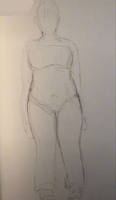 Body Sketches Plus Size, Drawing Bigger Women, How To Draw A Thick Body Step By Step, Drawing Plus Size Bodies, Plus Size Sketches Art, Body Drawing Plus Size, How To Draw Fat People, How To Draw Bigger Body Types, Curvy Body Reference Drawing