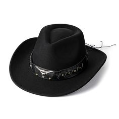 PRICES MAY VARY. Material：Unisex felt Fedora hat made of 65% cotton, 35% polyester,soft to touch and breathable,comfortable for all day wear. Adjustable Strap Inside：Black felt western cowgirl cowboy Hat has adjustable straps inside，so you can adjust it to your head size so it doesn't come off. Hat circumference is 56-58cm/22-22.8"; Brim Width: 7cm/2.75"; Hat Height: 11cm/4.3".Fits most men and women. Style: Classic western cowboy hat style, women men cowboy cowgirl hat, rolled brim, belt buckle Cowboy Party Costume, Hat Packaging, Western Cowboy Party, Cowboy Hat Styles, Mexican Sombrero, Black Cowboy Hat, Cowboy Costume, Cowgirl Bachelorette, Felt Cowboy Hats