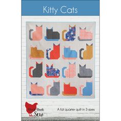 the cover of kitty cats quilt pattern