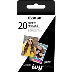 a black and white photo paper with the words, 20 sheets per pack