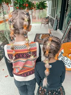 Silly Hair Day Ideas For Teachers, Spider Bubble Braids, Girls Halloween Hair Ideas