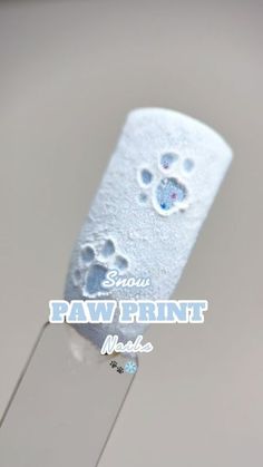 Dog Nail Art Ideas, Nails Paw Prints, Dog Theme Nails, Paw Nails Designs, Dog Inspired Nails, Dog Paw Nail Art, Nails With Paw Prints, Puppy Nails Designs, Korean Winter Nails