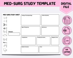 a medical study template for students to use