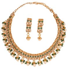 PRICES MAY VARY. Touchstone Indian Bollywood Traditional Craftsmanship Mughal Kundan Look Faux Emerald Designer Jewelry Wedding Necklace Set In Antique Gold Tone For Women. EXTRA LONG EARRINGS. Length 2 Inches. SPECIFICATIONS : Earring Weight (Single) 5 Gms. Earrings Length 2 Inches. Earring Width 0.50 inch. Necklace Circumference: 13 Inches. Extendable/Adjustable With Extra Links/Chain Up To 18.50 Inches. BRAND : Touchstone is the Premium Fashion Jewelry Brand Of India since 20 years. They have Elegant Green Kundan Necklace, Bollywood Style Green Gold-plated Necklace, Dual-tone Bollywood Kundan Necklace, Gold Multi-stone Kundan Bollywood Necklace, Green Gemstone Bollywood Necklace, Extra Long Earrings, Bridal Jewelry Necklace, Wedding Necklace Set, Heritage Jewellery