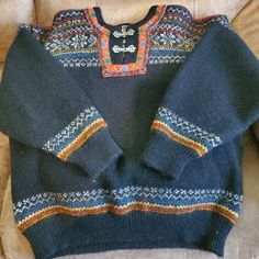 Women's Large Fits Slightly Larger, Like An Xl Norwegian Wool Sweater, Norwegian Sweater, Dale Of Norway, Nordic Sweater, Textile Arts, Wool Sweater, Wool Sweaters, Textile Art, Norway