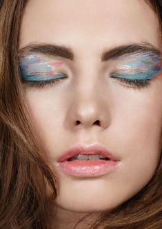 Eye Makeup Colorful, Eye Makeup Creative, Trendy Eye Makeup, Pastel Eyeshadow Palette, Makeup Creative, Makeup Colorful, Watercolor Eyes, Simple Eye Makeup, Bold Makeup