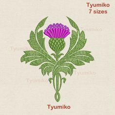 an image of a flower with the words tyumiko on it