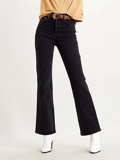 726 High Rise Flare Women's Jeans - Medium Wash | Levi's® US Spring Parisian Style, Black Jeans For Women, Cropped Jeans Outfits, What To Wear In Paris, Ribcage Jeans, Levis Ribcage, Jeans Woman