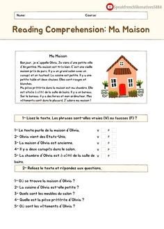 a worksheet for reading the words in spanish and english with pictures on it