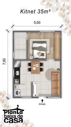 the floor plan for a small apartment